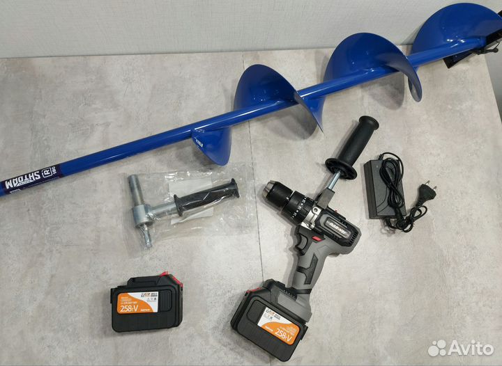 Шуруповерт Ледобур Nanwei 150Nm + Шнек Тонар 180R