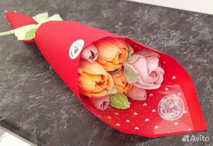 Букеты из зефира