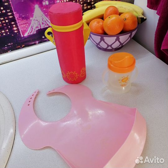 Нагрудник,поильник,термо сумка для бутылочки