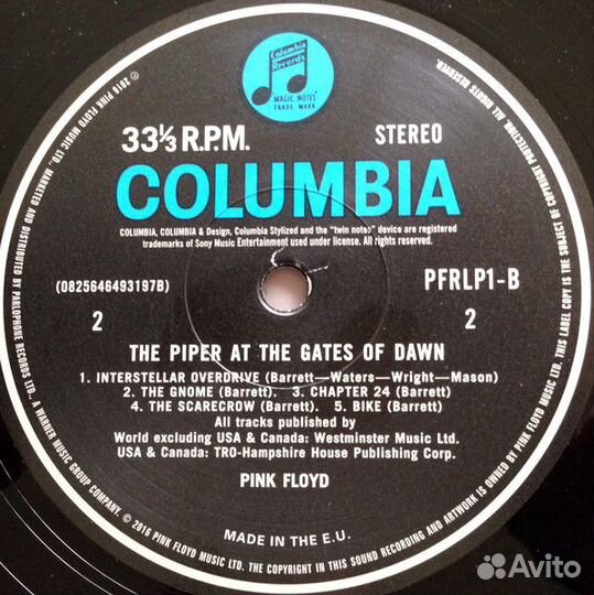 Виниловая пластинка Pink Floyd THE piper AT THE ga