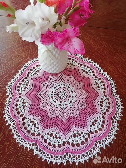 Вязание крючком Салфетки на стол