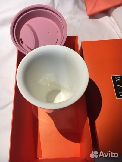 Кружка новая под кофе многоразовая с крышкой