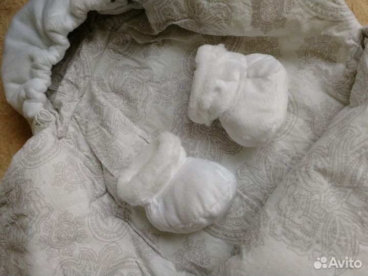 Конверт кокон на выписку для новорожденных