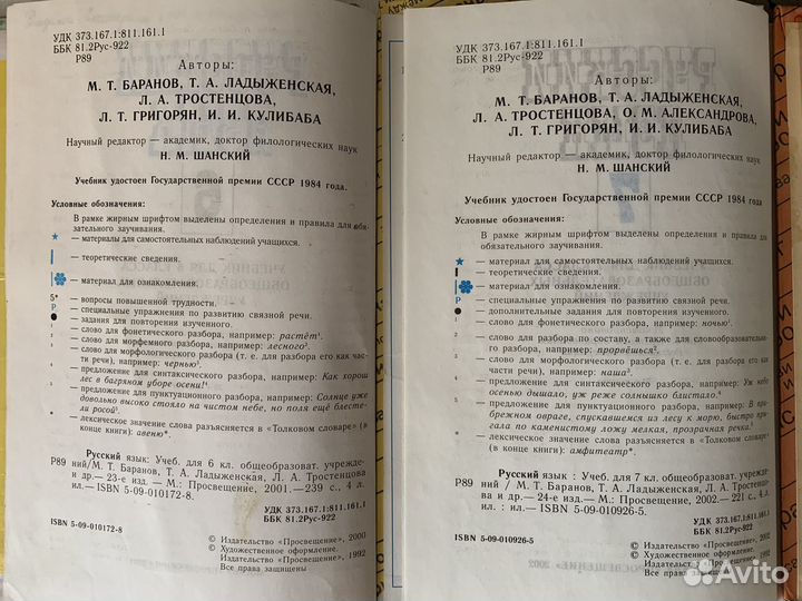 Учебники по русскому языку 5-11 классы