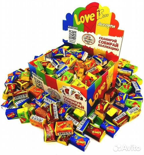 Жевательная резинка love is ассорти вкусов