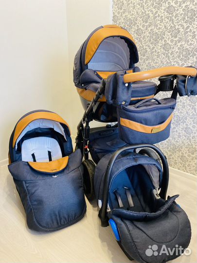 Коляска Adamex 3 в 1carbon