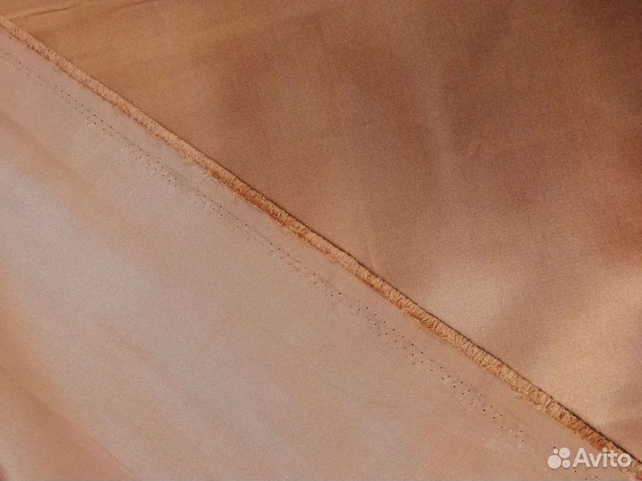 Портьерная ткань Сатен Терракотовая