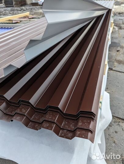Профнастил С21 шоколад 8017 6 метров толщина 0.7