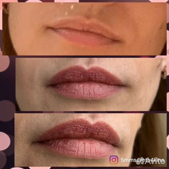 Перманентный макияж брови губы