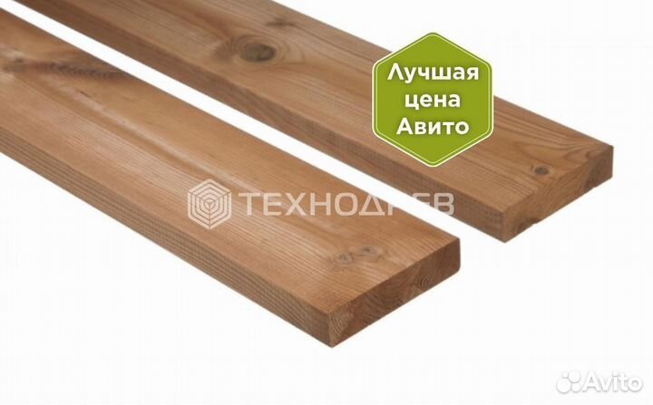 Строганная доска термососна, 42х140 мм, ABC