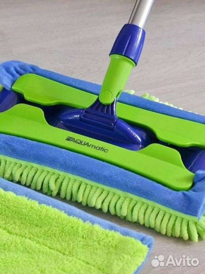 Универсальна швабра greenway с двумя насадками