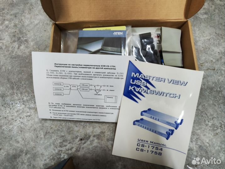 Kvm переключатель aten cs 1754 новый