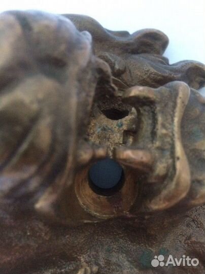 Лев Дверной молоток, стукало, барельеф Бронза