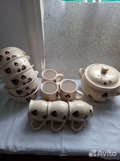 Набор столовой посуды, керамика СССР