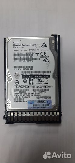 Жесткий диск HP 300 Gb SAS 2,5 EG0300fbvfl
