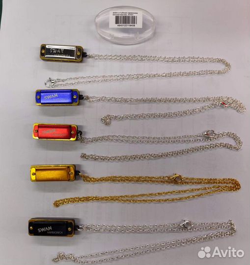 Губная гармошка миниатюрная, Брелок, Swan