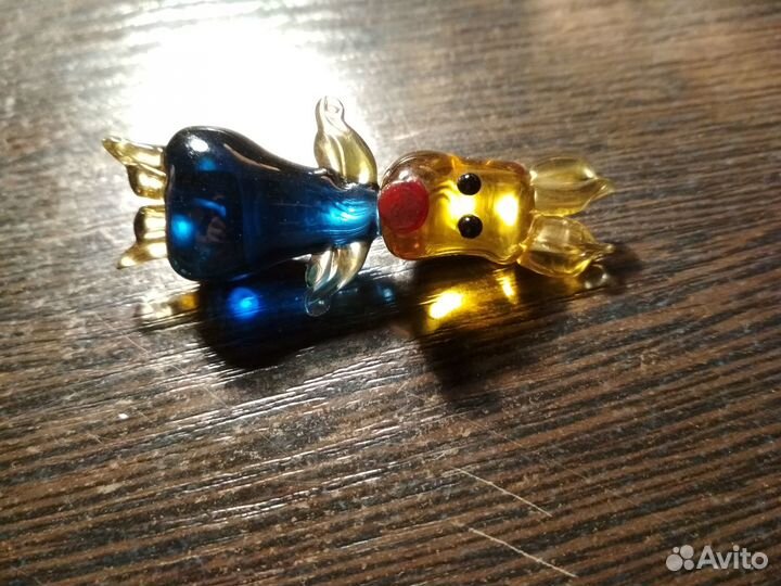Пятачок фигурка стекло СССР под реставрацию