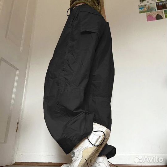 Оверсайз карго штаны черные