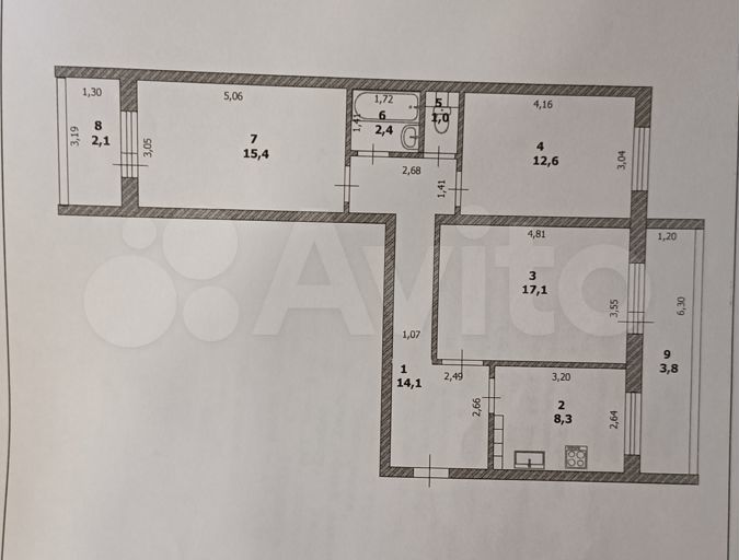 3-к. квартира, 70,9 м², 10/10 эт.