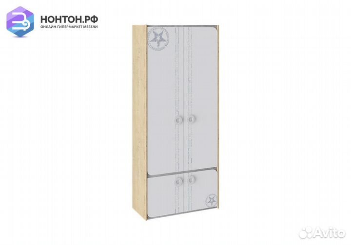 Шкаф Мегаполис бунратти / белый с рисунком