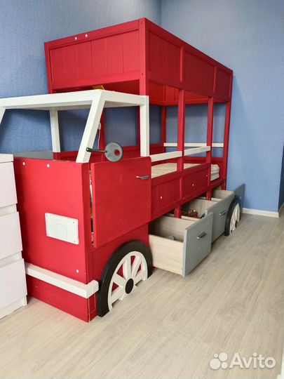 Детская кровать Пожарная машина