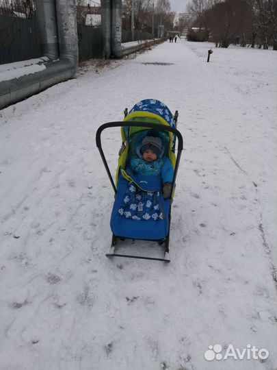 Санки коляска Nika (с колесами)