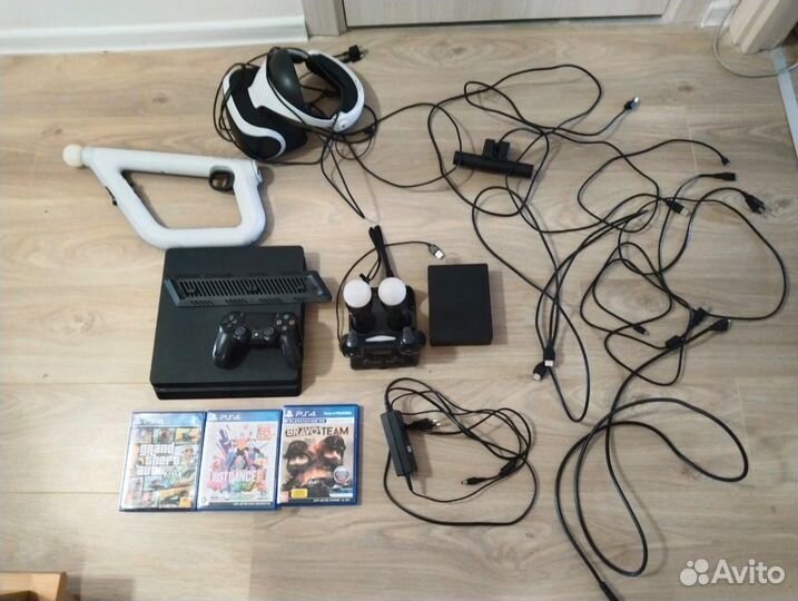 Игровая приставка ps4 slim 1tb + ps vr 2 rev