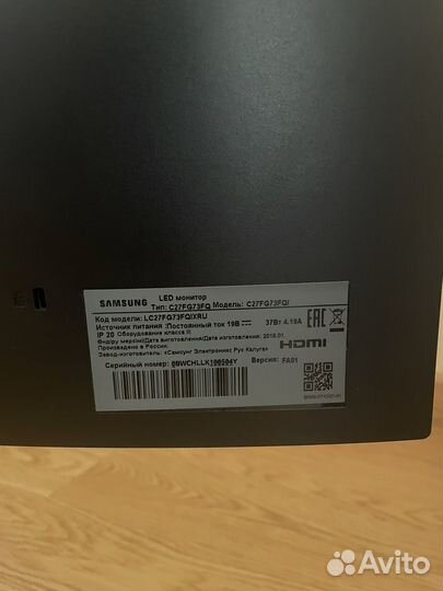 Монитор Samsung c27fg73fqi