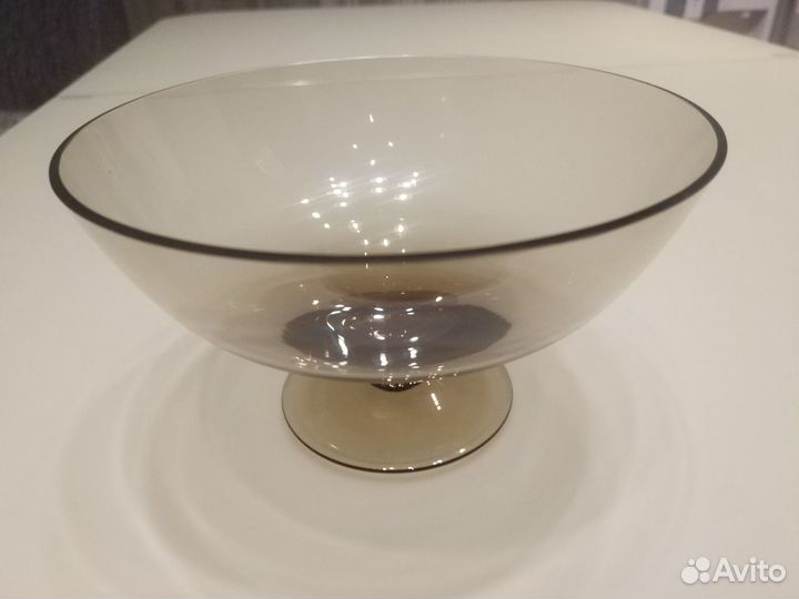 Конфетница, дымчатый опал, конец 60х, винтаж СССР