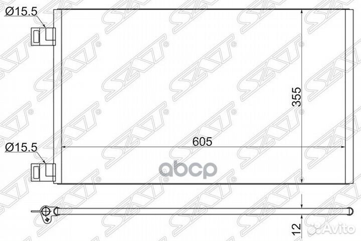 Радиатор кондиционера Renault Kangoo 08-16 ST-R