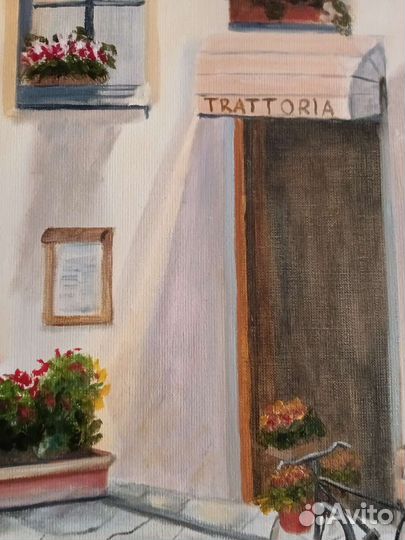 Картина с велосипедом 30х40 см в раме