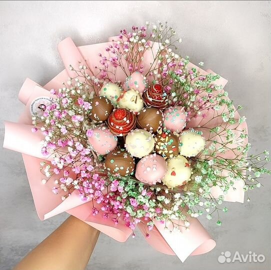 Клубника в шоколаде. Букет из клубники в шоколаде