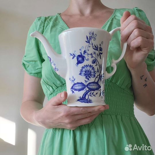 Чайник Синий лук винтаж