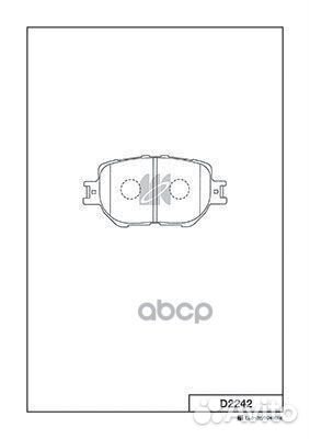 D2242 колодки тормозные дисковые передние Toyo