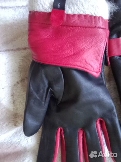 Перчатки женские кожаные новые
