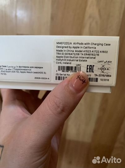 Беспроводные наушники apple airpods оригинал