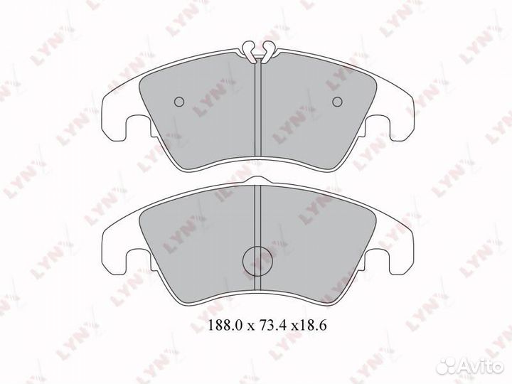 Колодки тормозные передние audi A4(8K) 1.8-3.2 07б