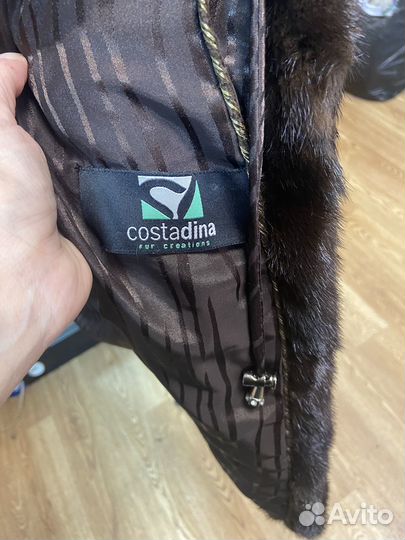 Норковая шуба поперечка 46-48