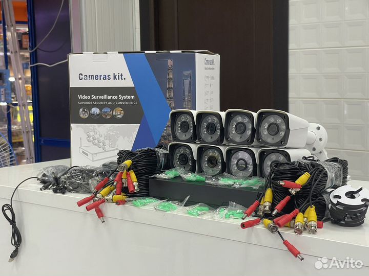 Готовый комплект видеонаблюдения full HD 8 камер