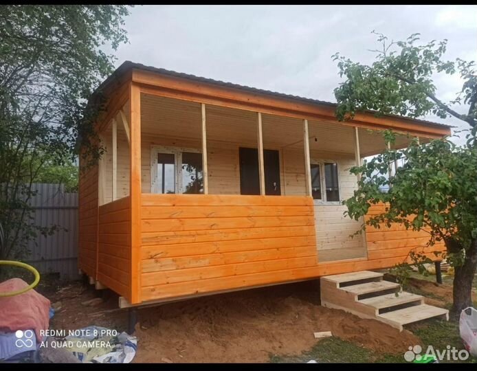 Бытовка деревянная утепленная с электрикой