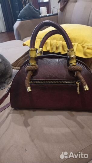 Сумка натуральная кожа коричневая