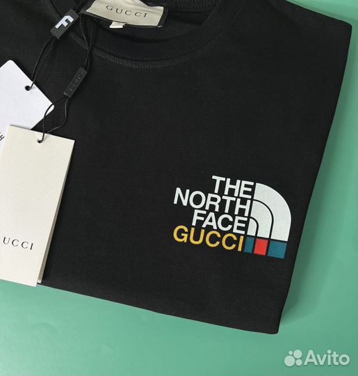 Футболка the north face x gucci