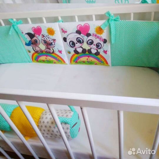 Бортики в кроватку новые