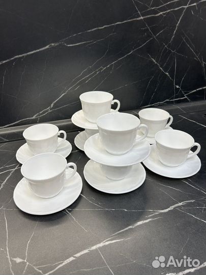 Чашка с блюдцем набор ARC france белый