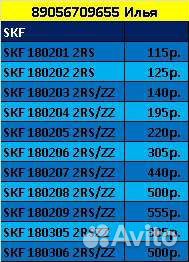 Подшипники SKF 6203 6204 6205 6206