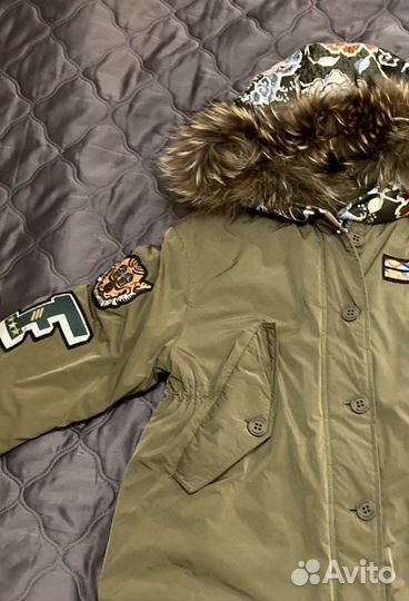 Куртка Парка с натуральным мехом женская