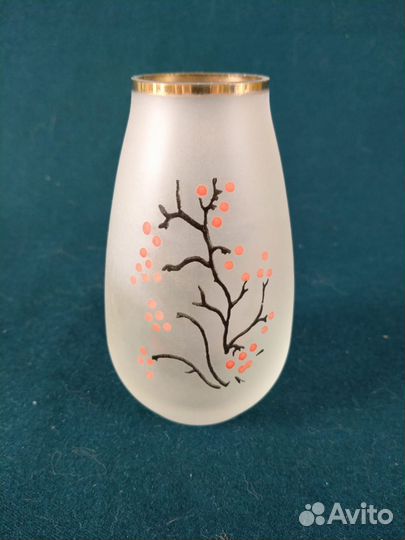 Миниатюрная вазочка матовое стекло