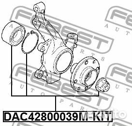 Подшипник ступицы колеса (ремкомплект) перед правлев