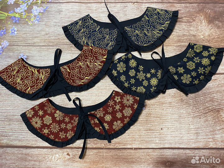 Воротничок новогодний сьемный