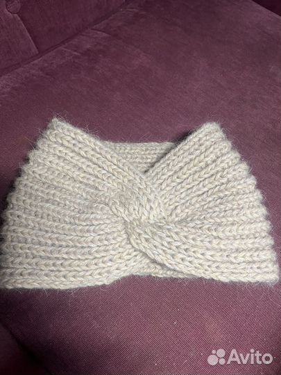 Повязка на голову из пуха норки